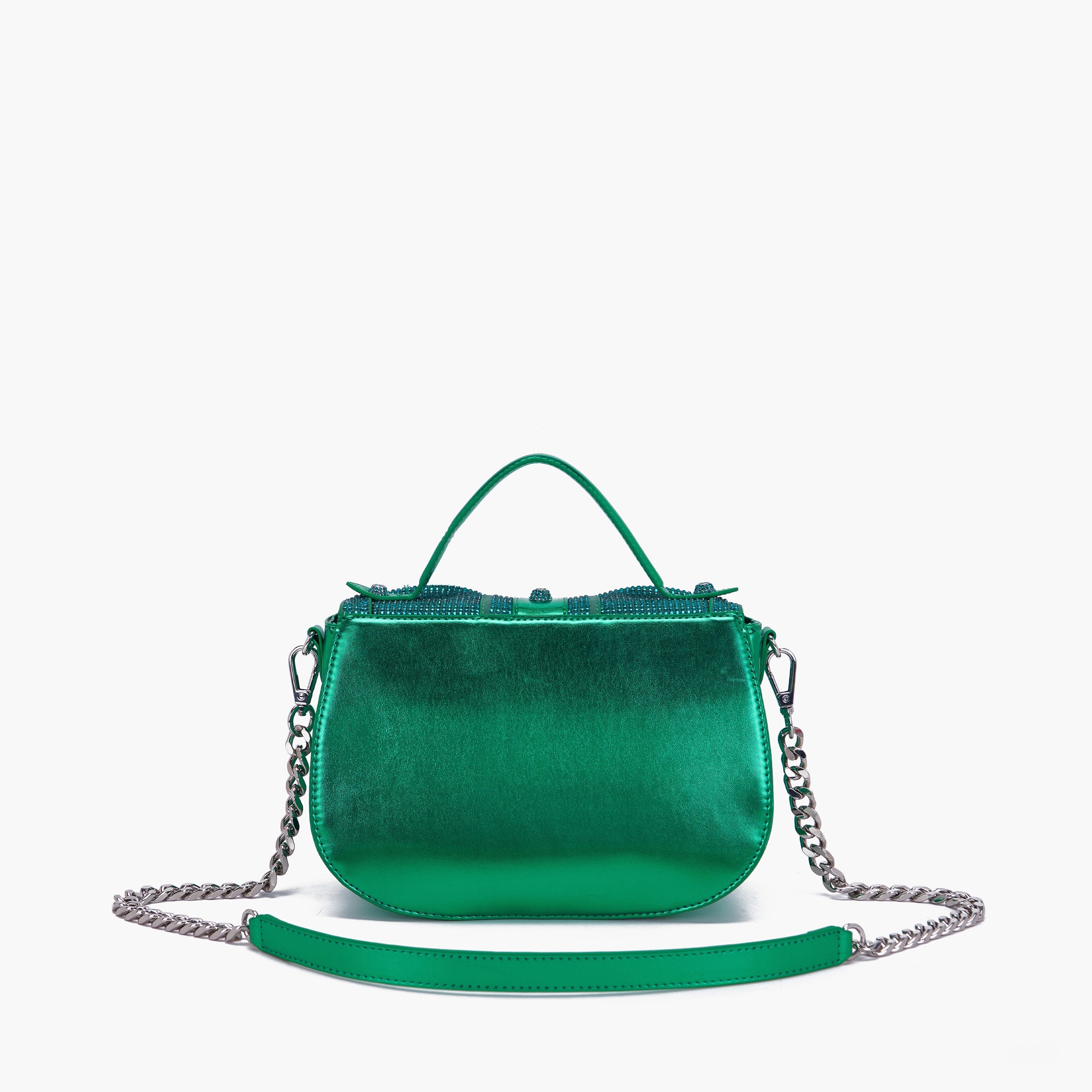 La Carrie Borsa Microstrass Verde