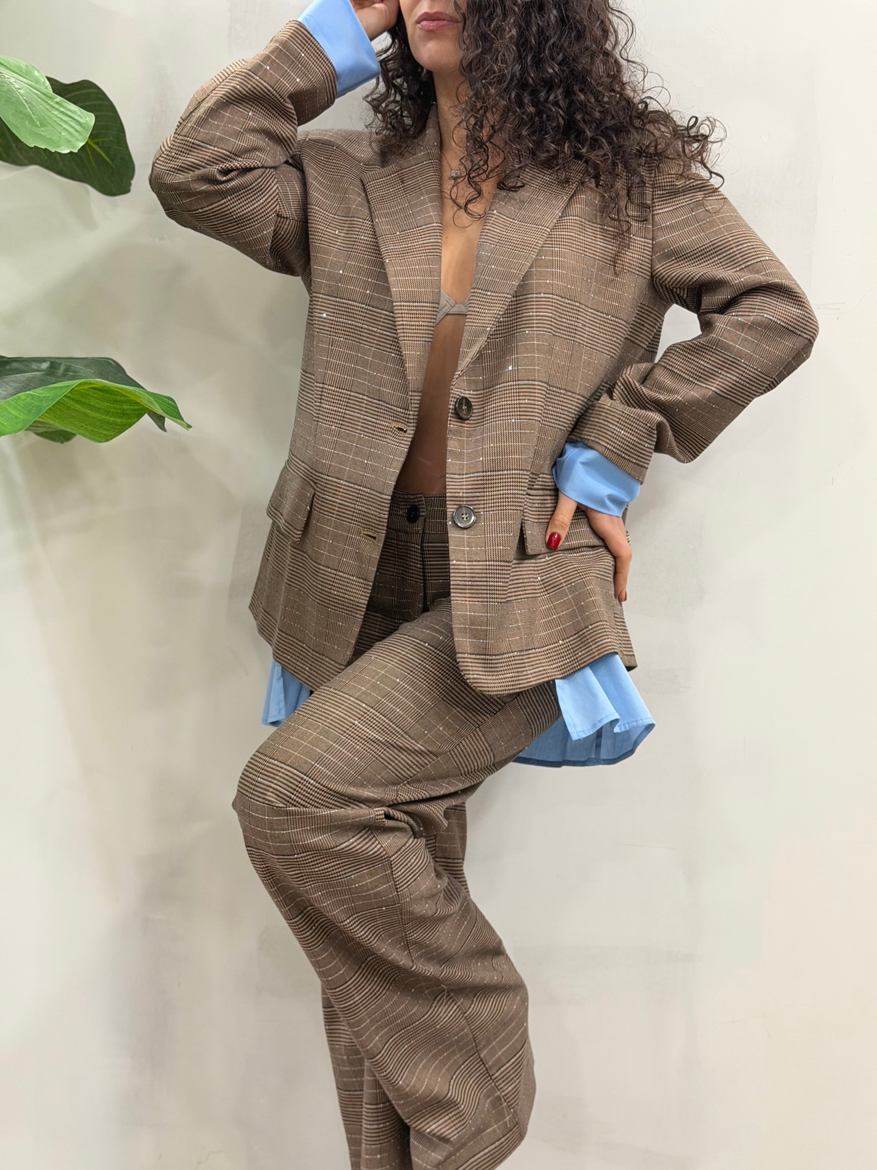 AnyPlace Tailleur Check Beige