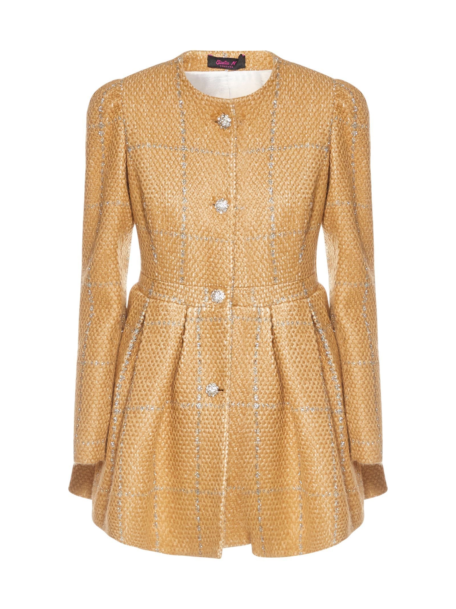 Giulia N. Cappotto con pieghe Godet