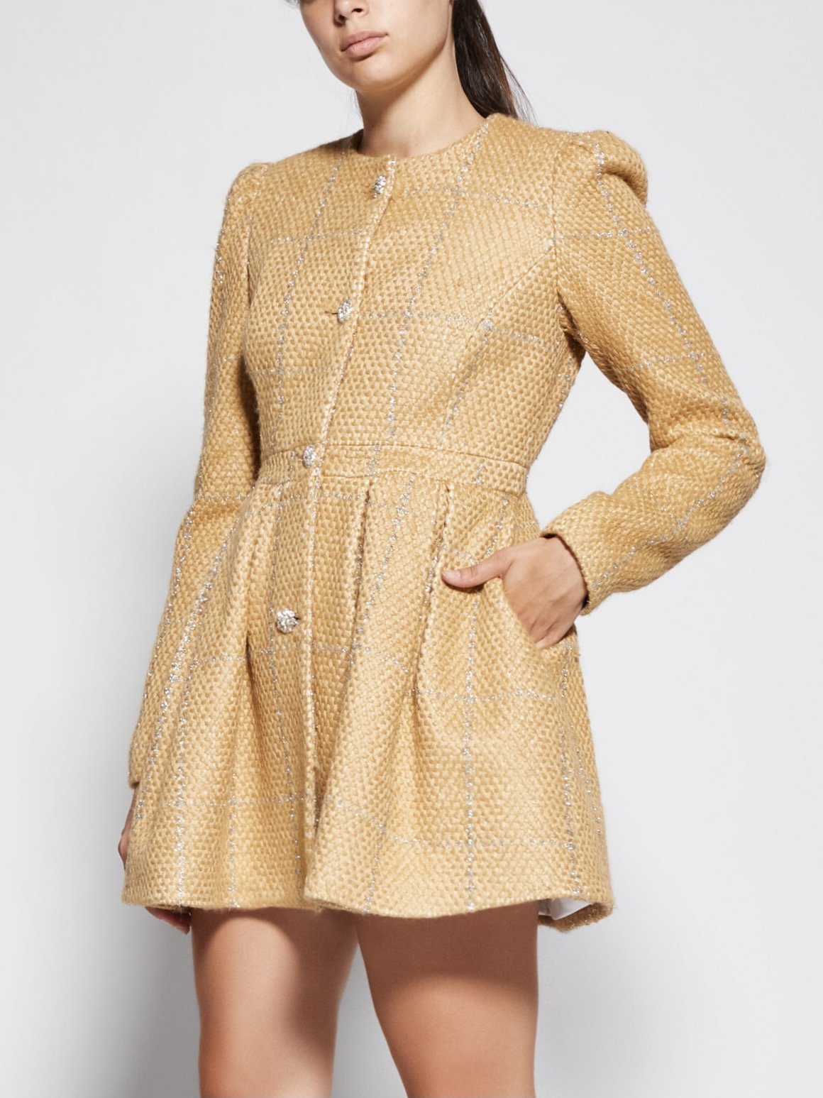 Giulia N. Cappotto con pieghe Godet