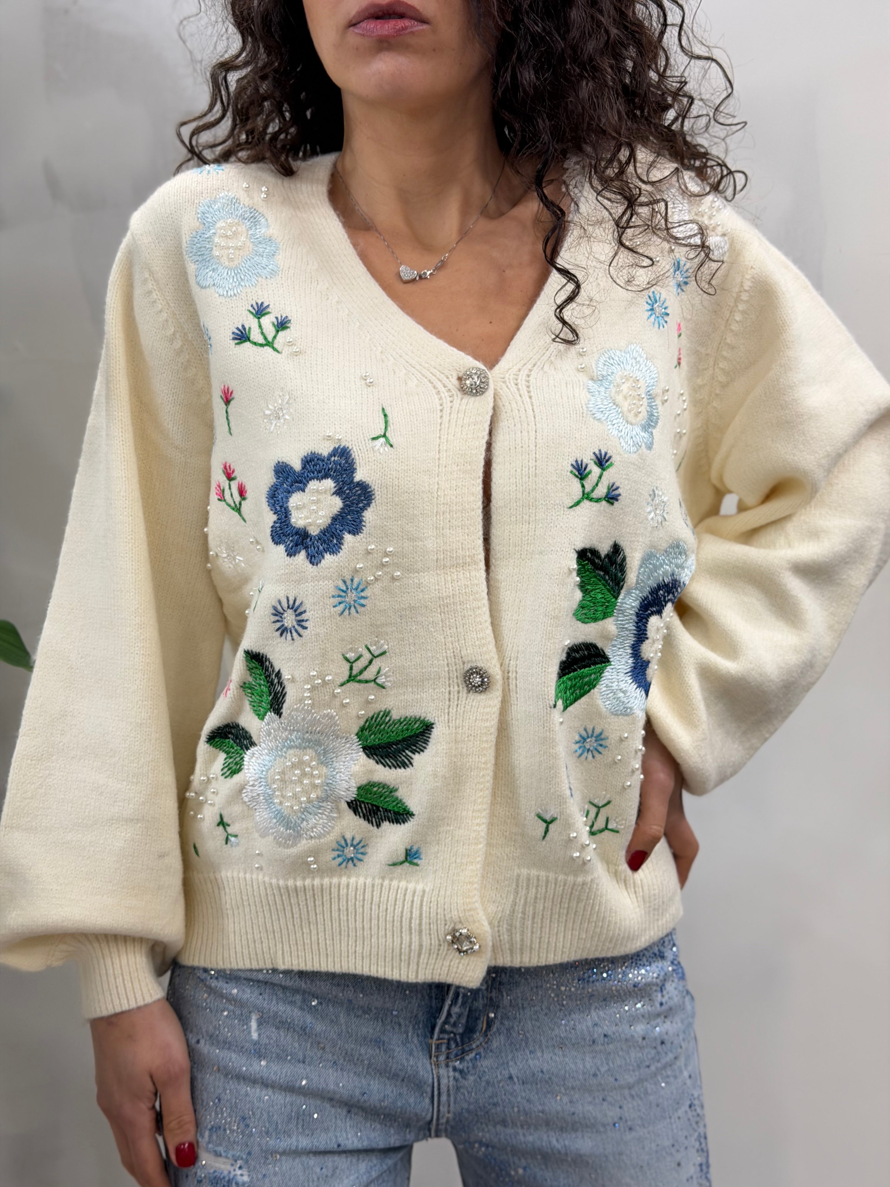 A-Story Cardigan Ricamo