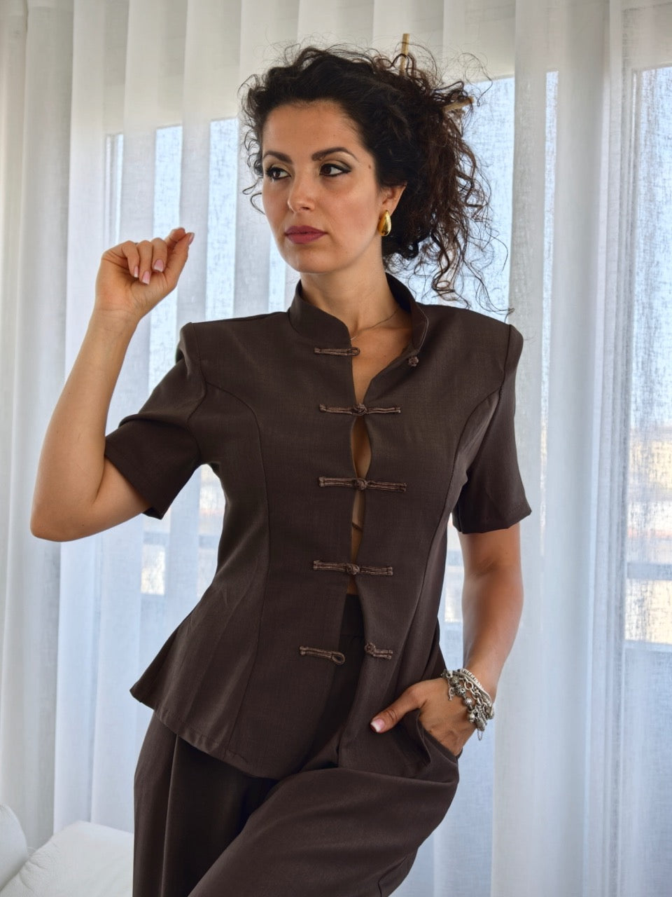 Coordinato Asian Marrone