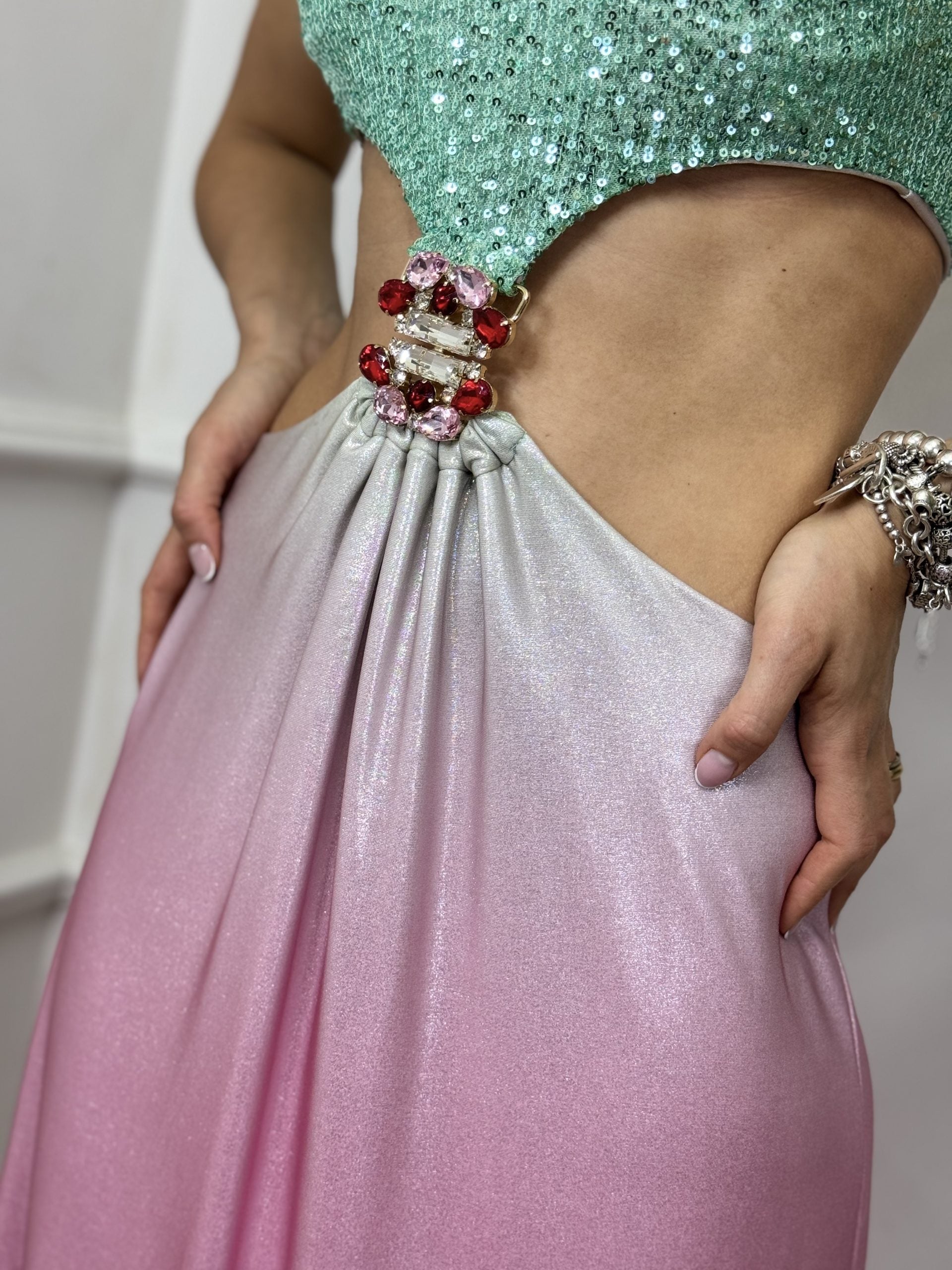 Dramee Abito Degradè Paillettes