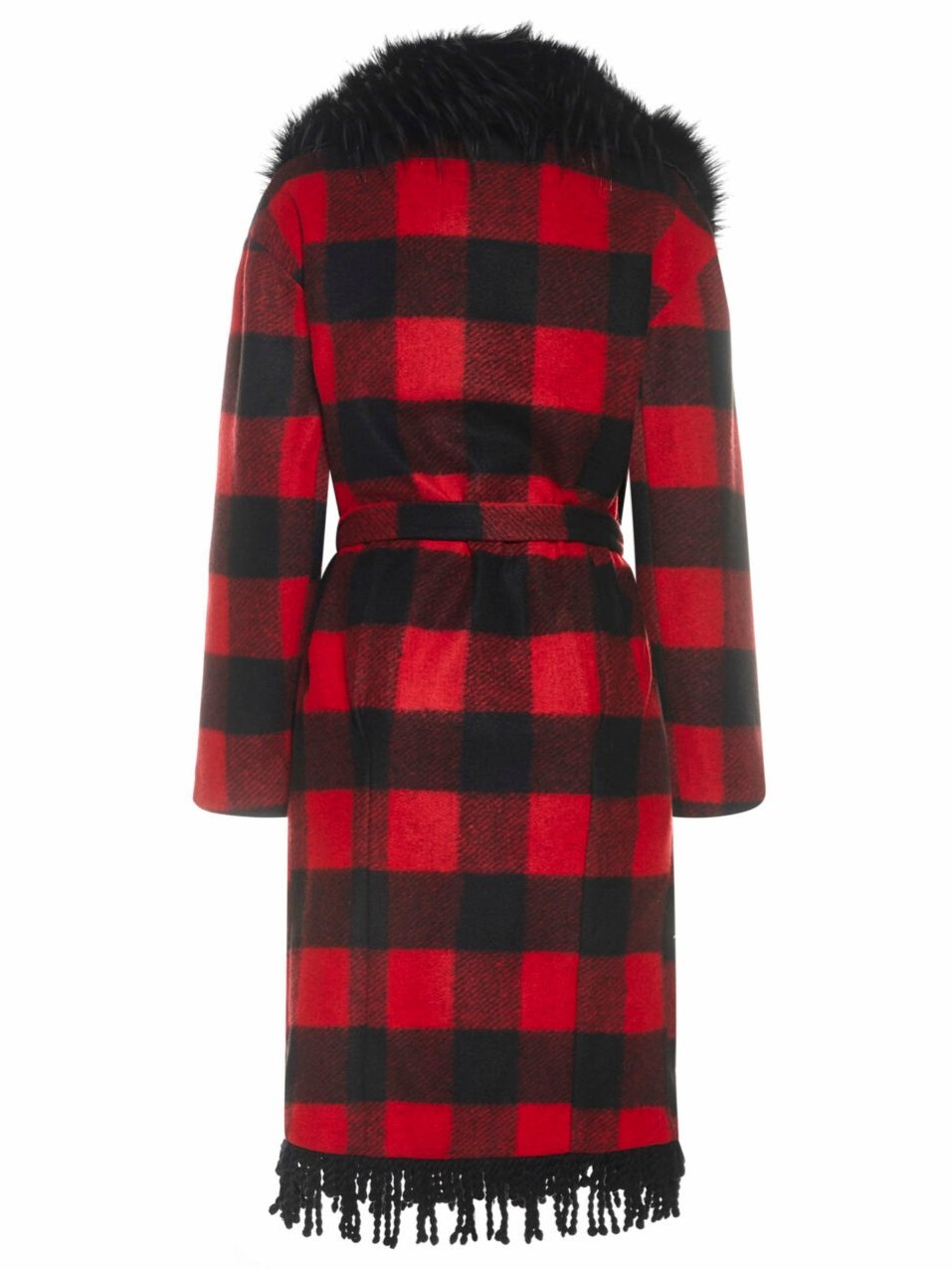 Giulia N. Cappotto Check con Frange