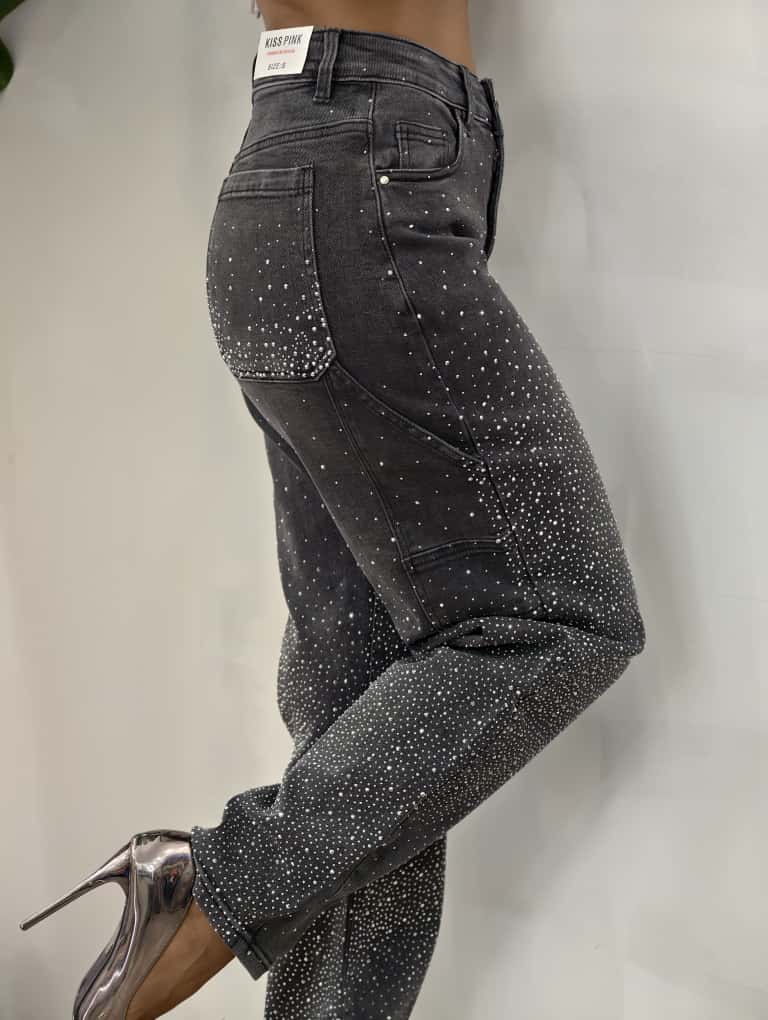 Jeans Ballon Shine Grey