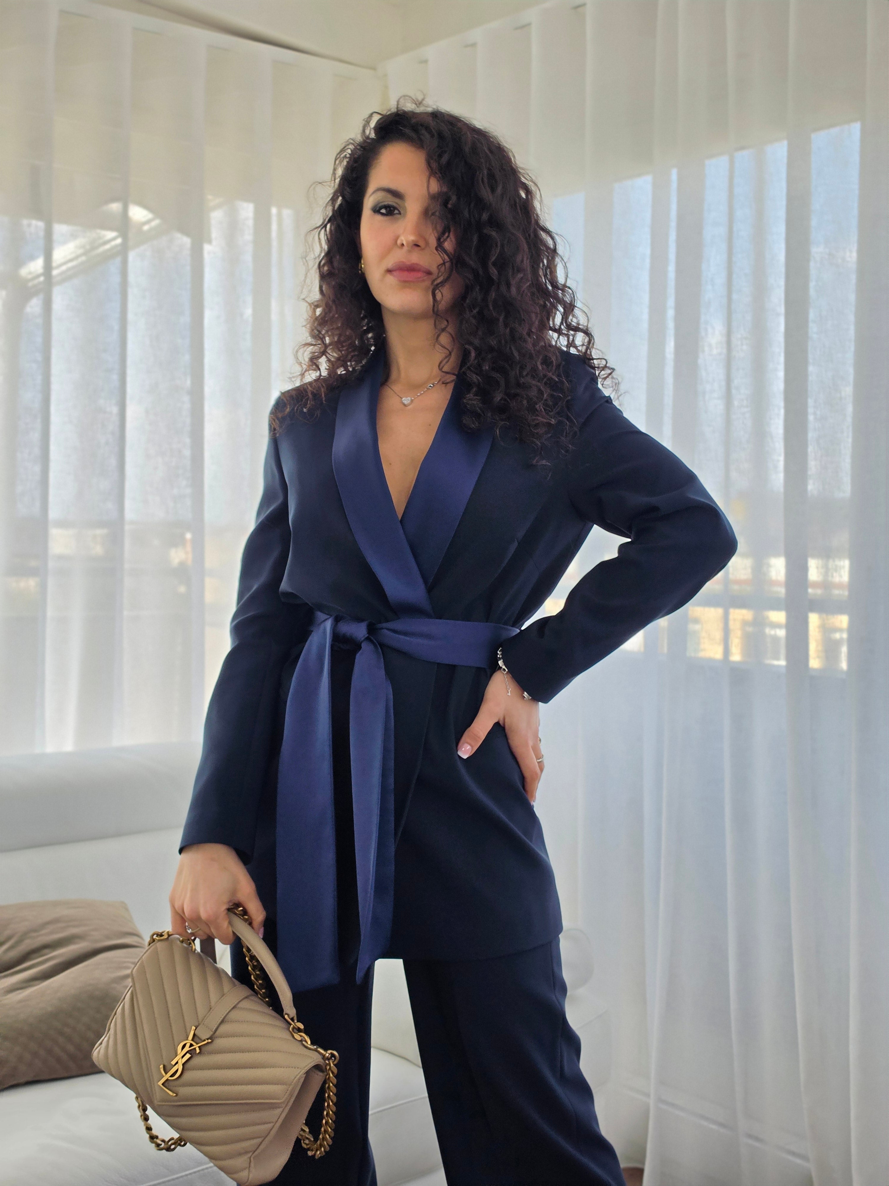 Tailleur Kimono Blu Notte