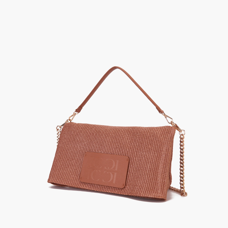 La Carrie Shopping Raffia Cuoio