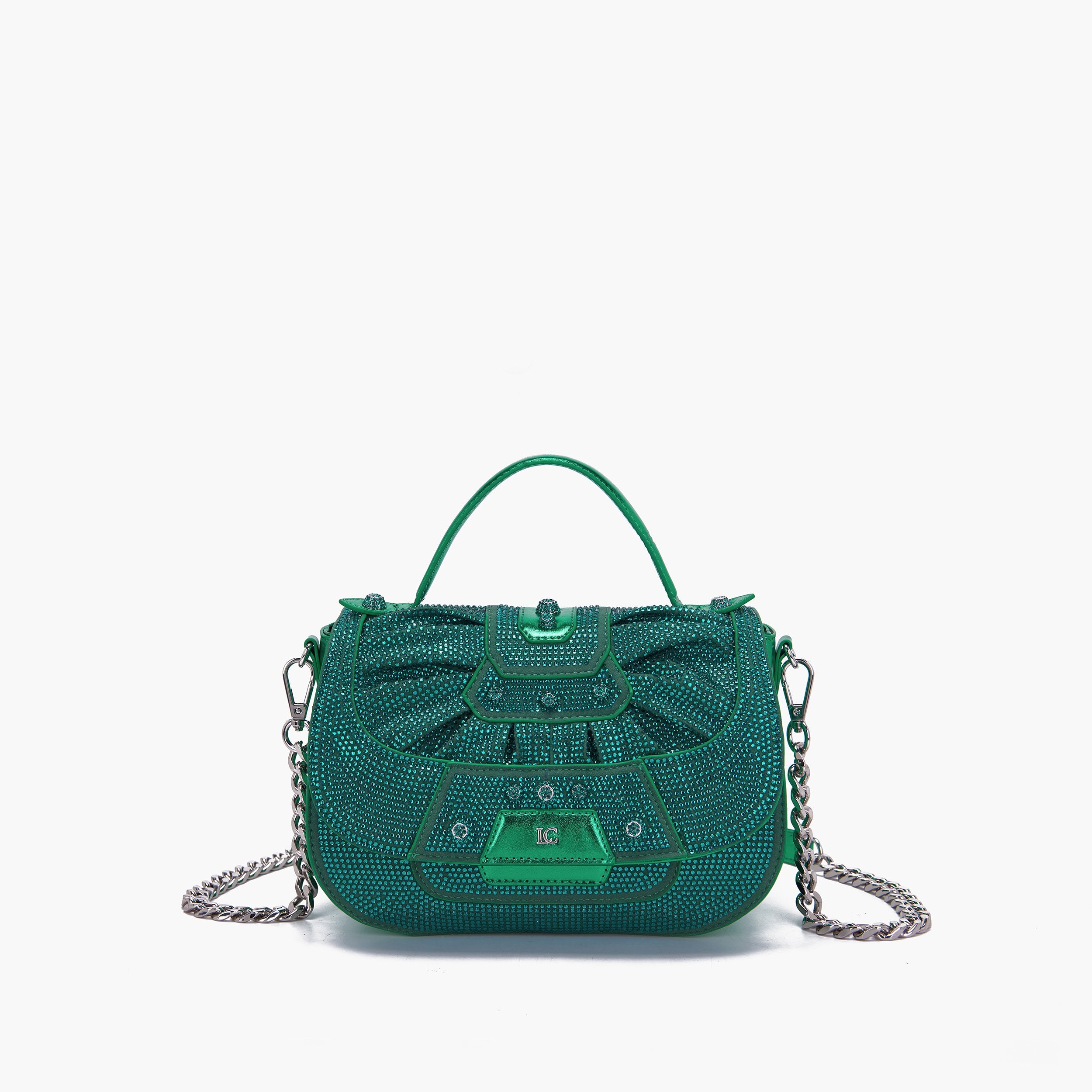 La Carrie Borsa Microstrass Verde