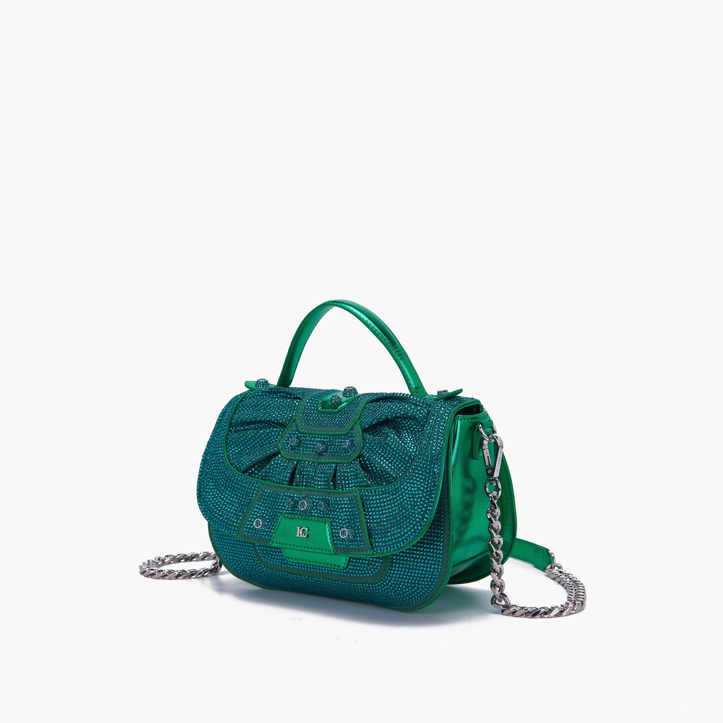 La Carrie Borsa Microstrass Verde