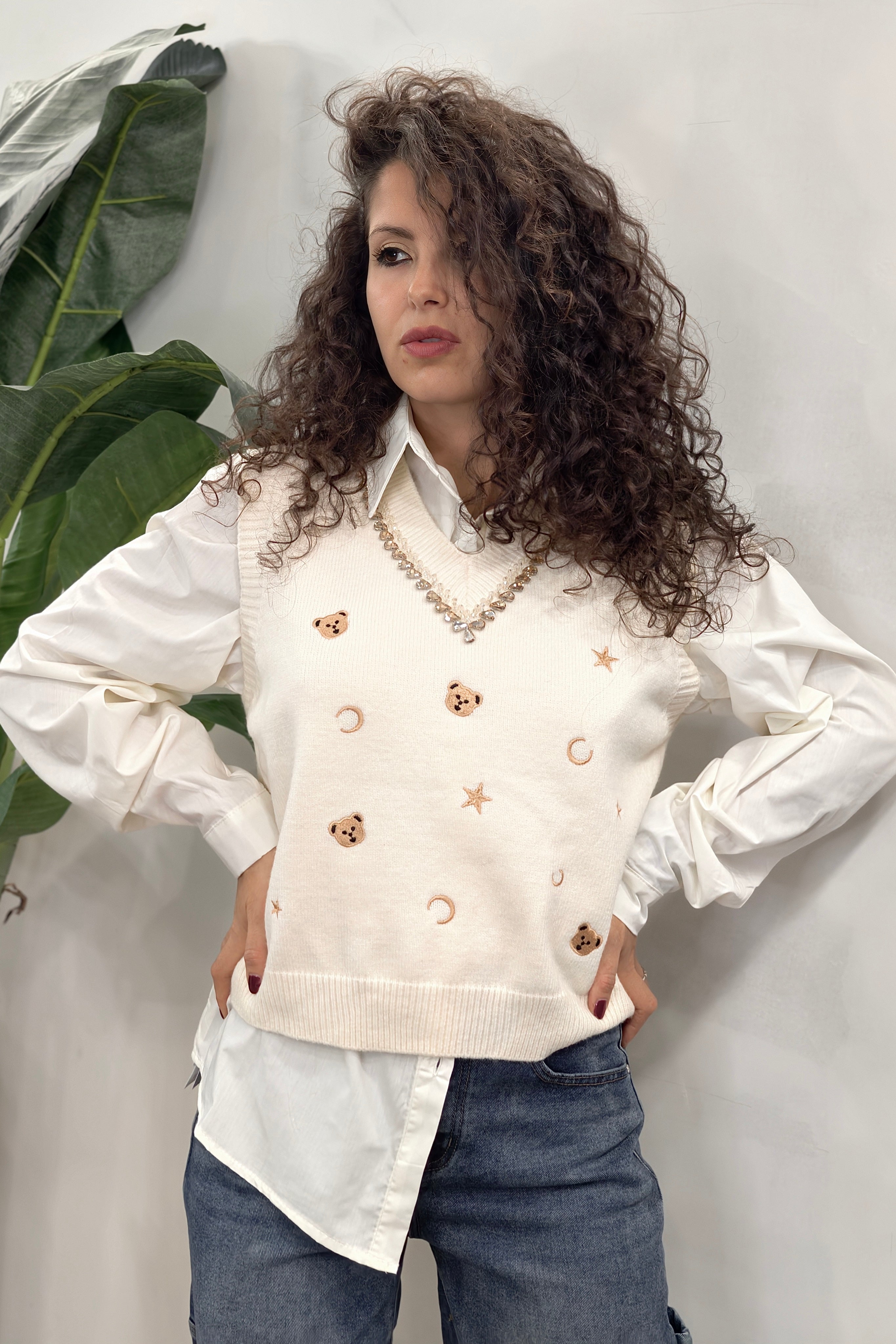 Gilet Camicia Teddy