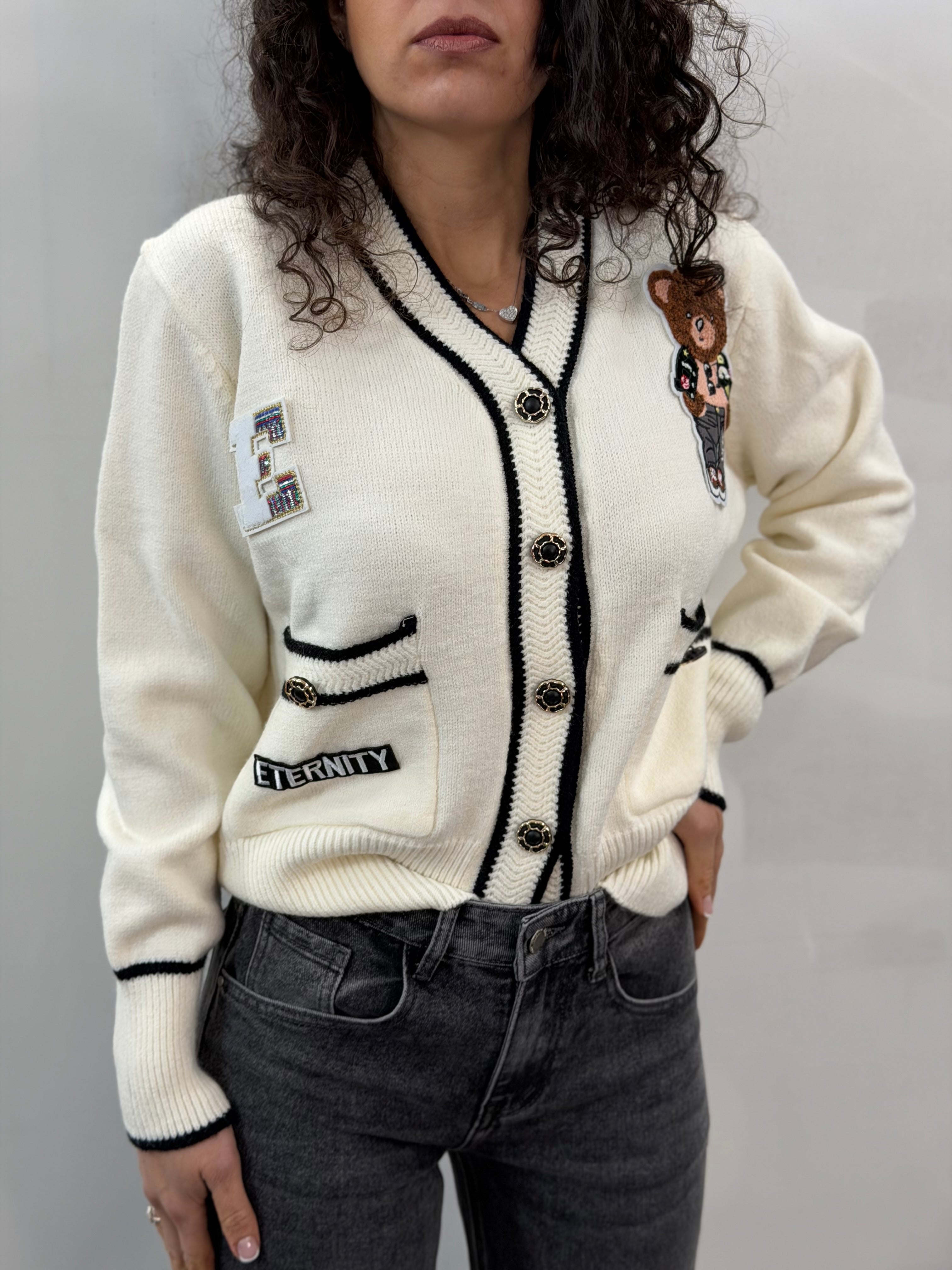Cardigan Eternity Bianco