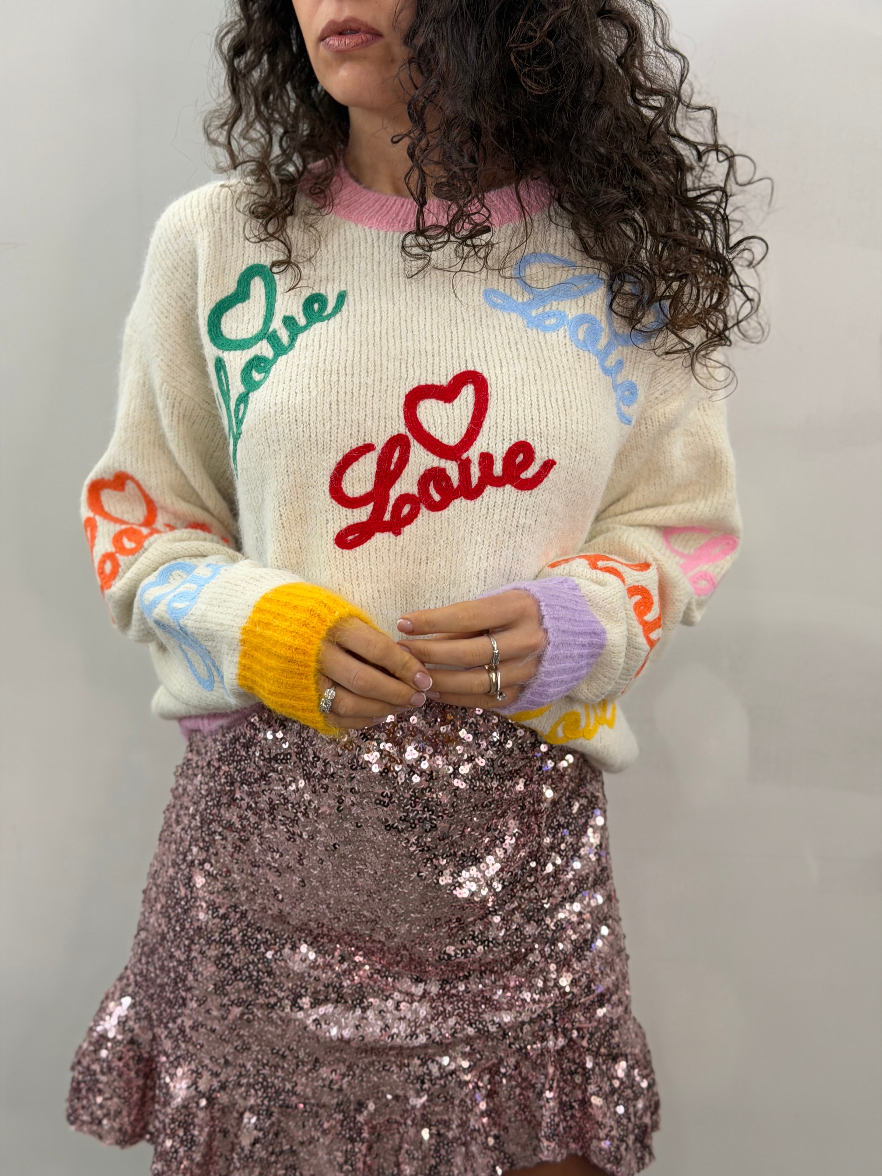 Maglione Love Panna