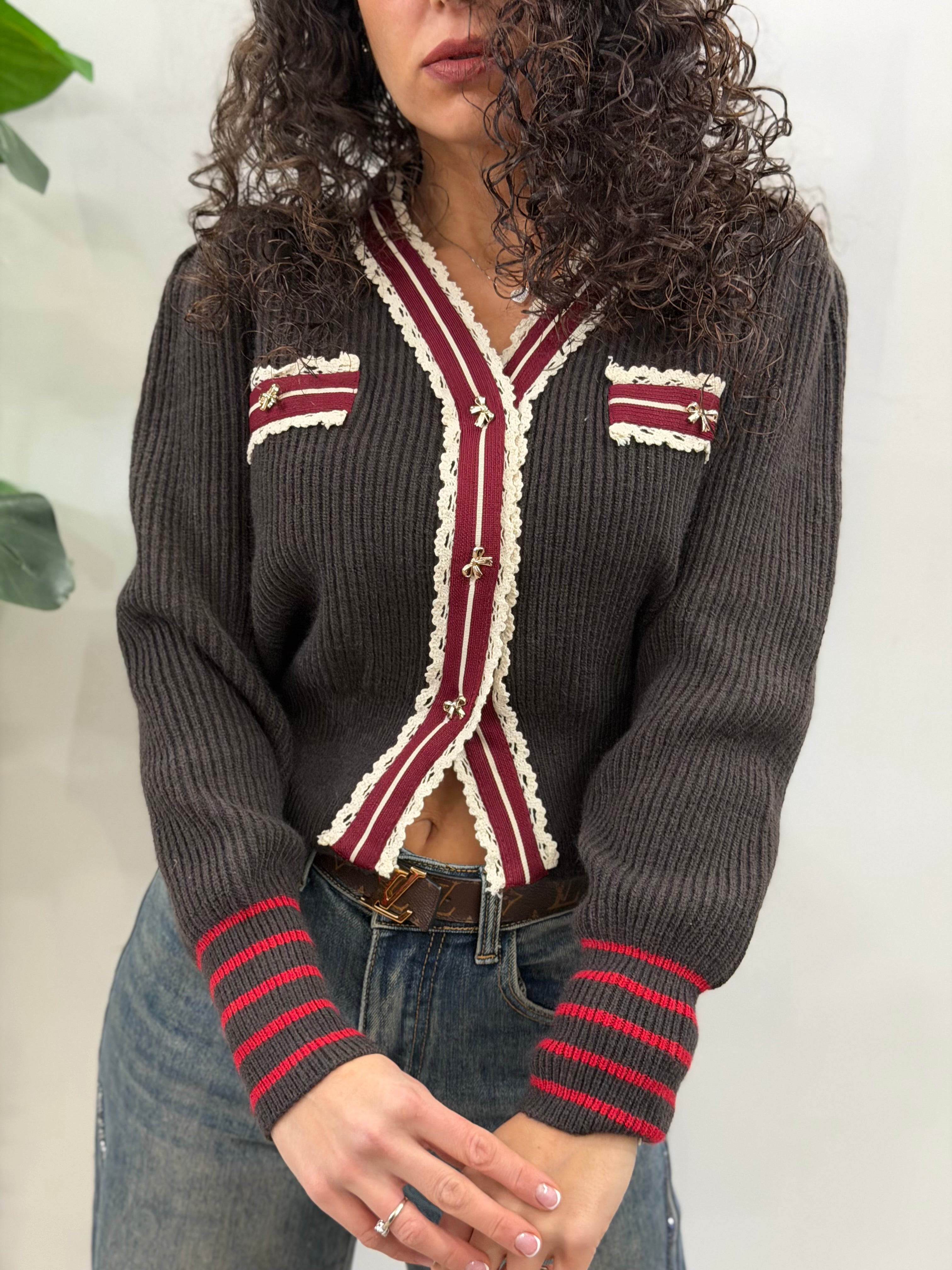 Cardigan Fiocchetti Brown