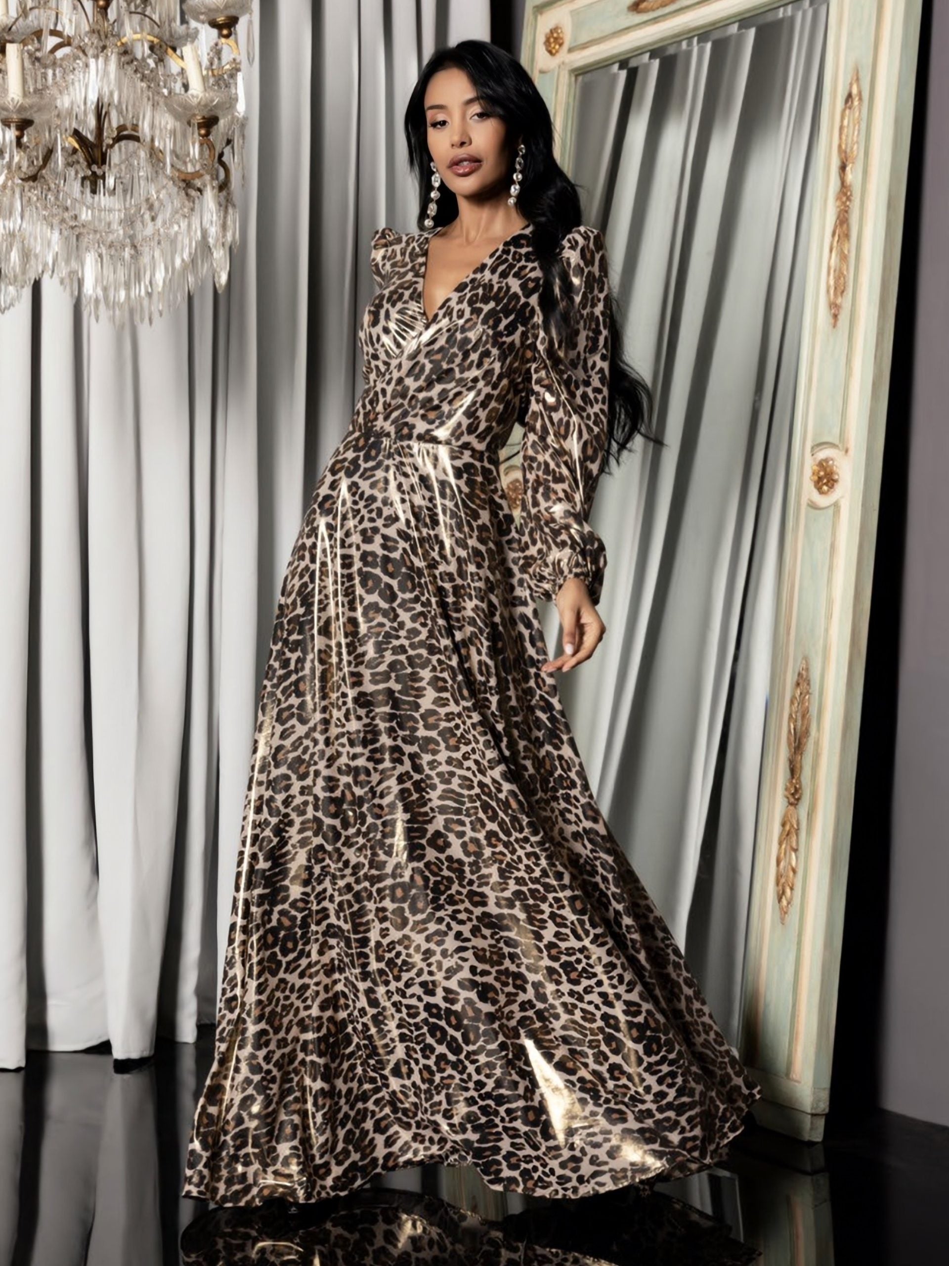Dramee Abito Lungo Animalier