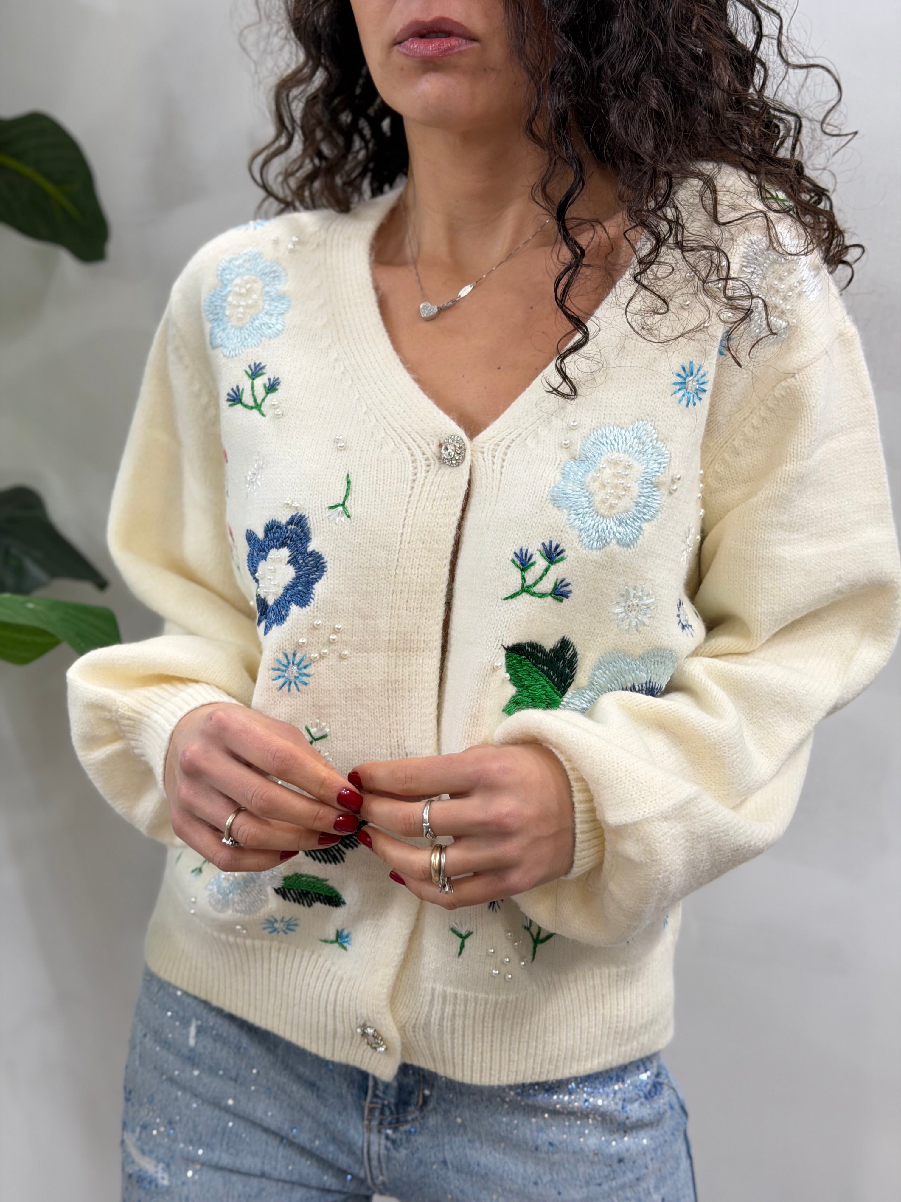 A-Story Cardigan Ricamo