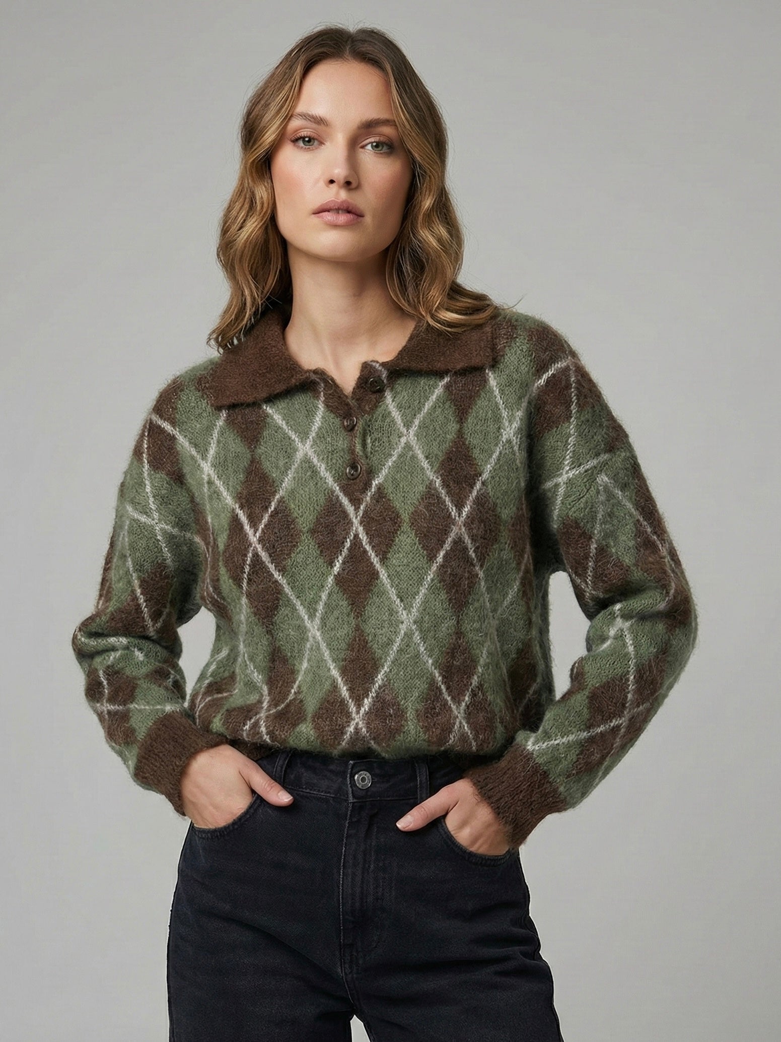 Pullover Rombi Verde