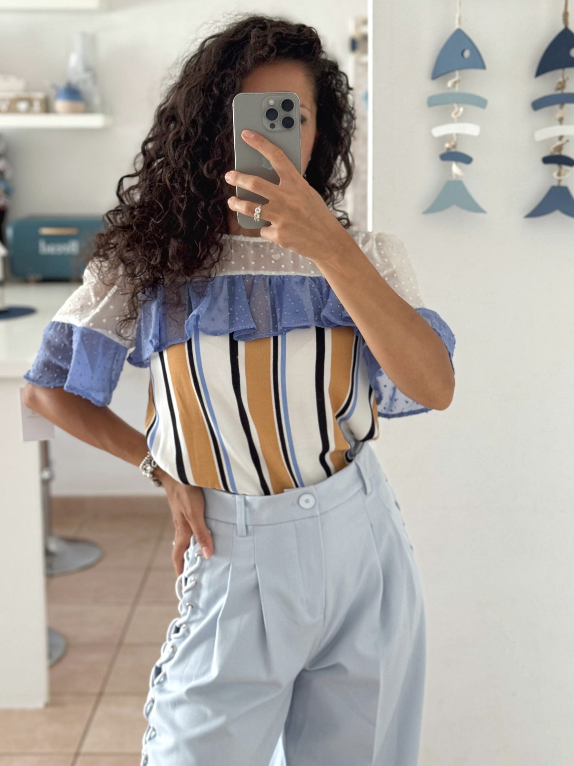 Roberta Biagi Blusa Righe