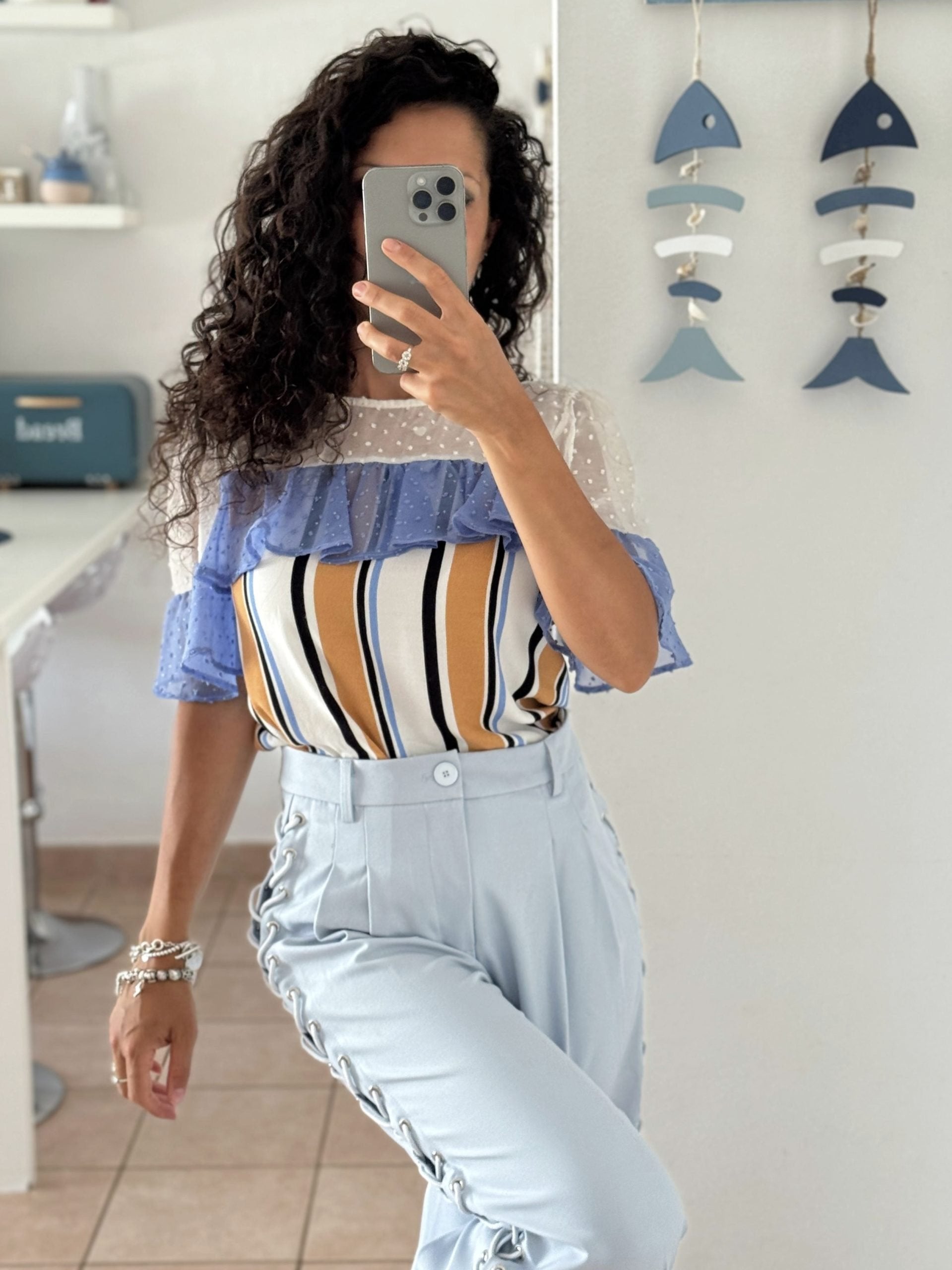 Roberta Biagi Blusa Righe