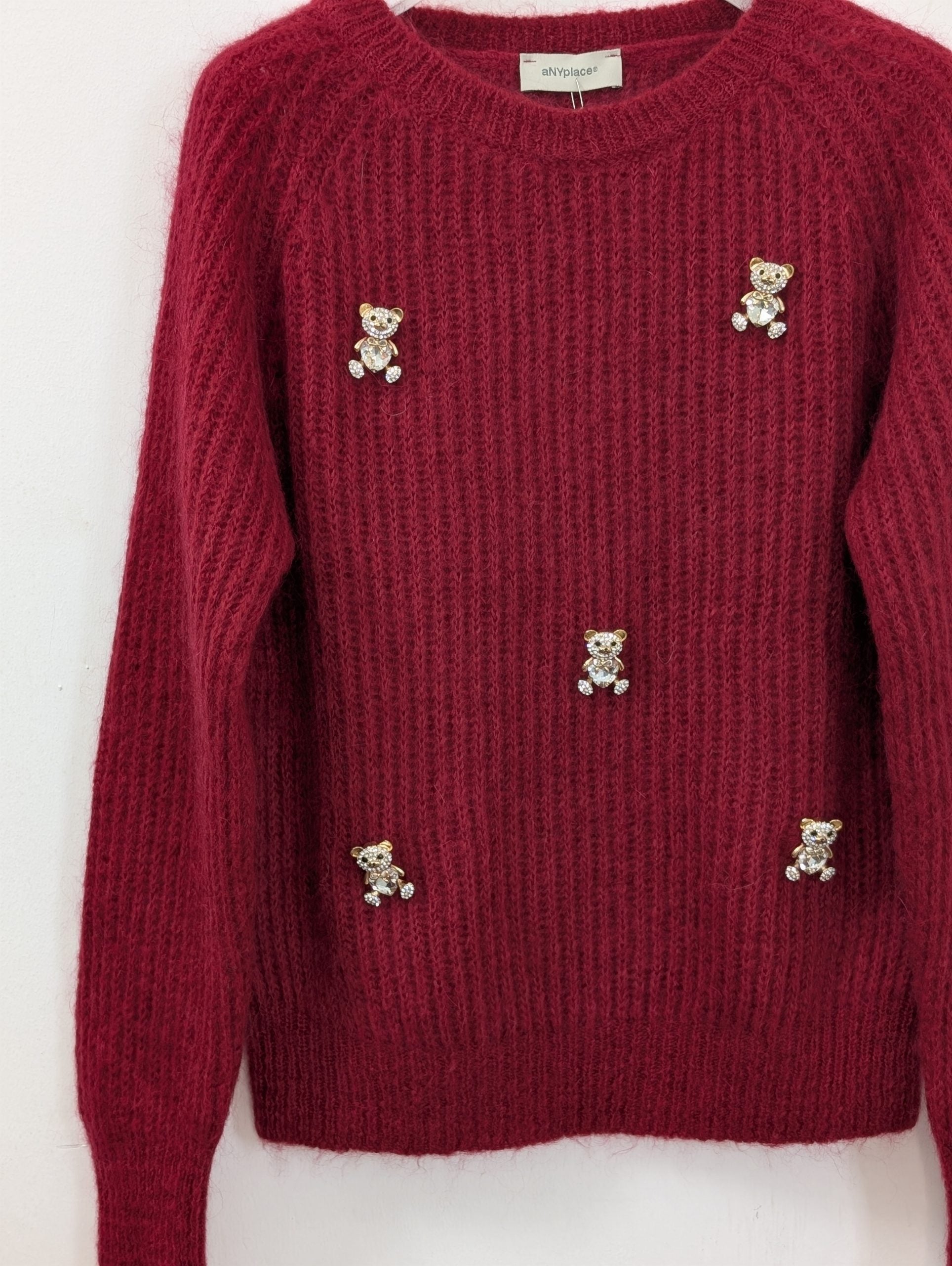 AnyPlace Pull Teddy Red
