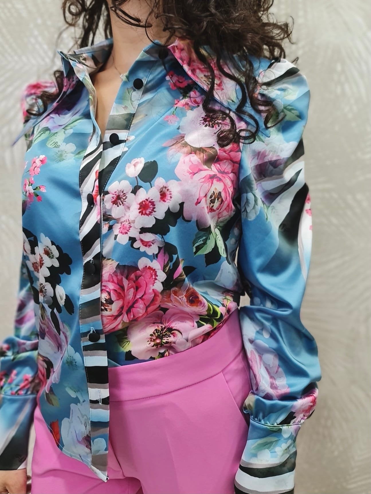 Digital Camicia Flowers