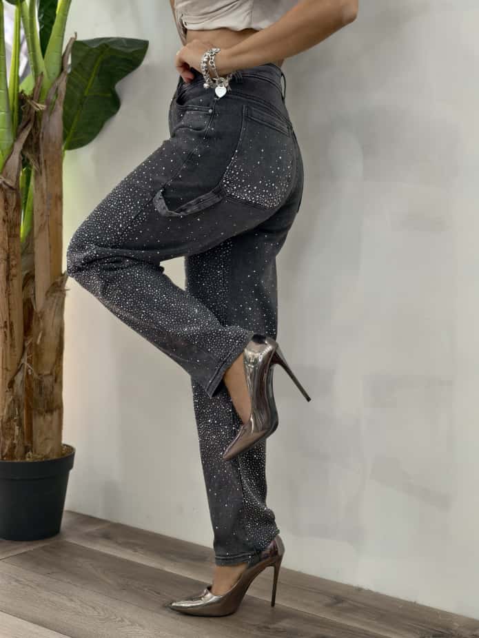 Jeans Ballon Shine Grey