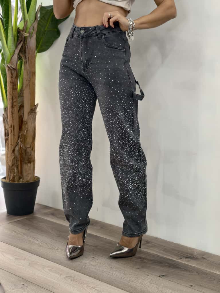 Jeans Ballon Shine Grey